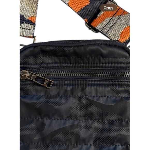 Vintage Havana Camo Nylon Crossbody Bag w Guitar Strap Hangtag Logo - Picture 4 of 9